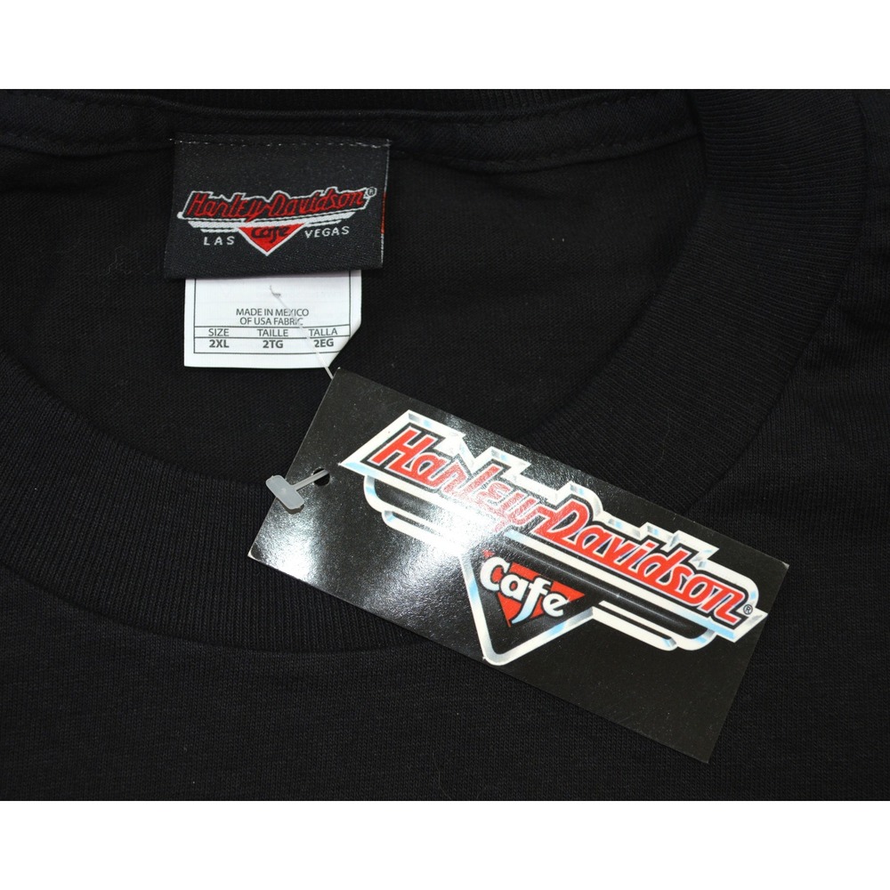 NWT Harley-Davidson Cafe Las Vegas T-Shirt Mens 2XL Worlds Heaviest Flag NWT - Picture 5 of 9
